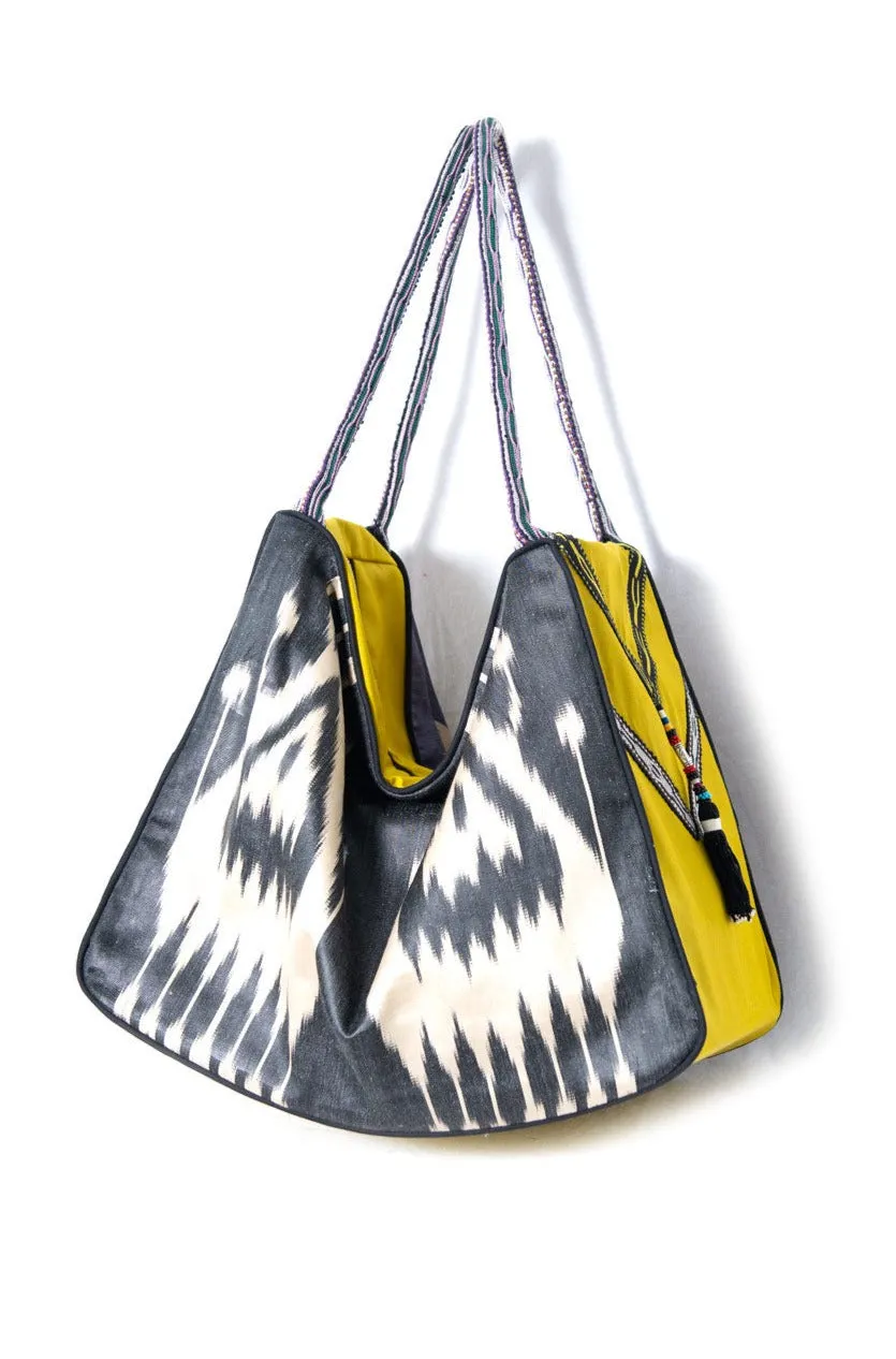 Silk Ikat Hobo Bag