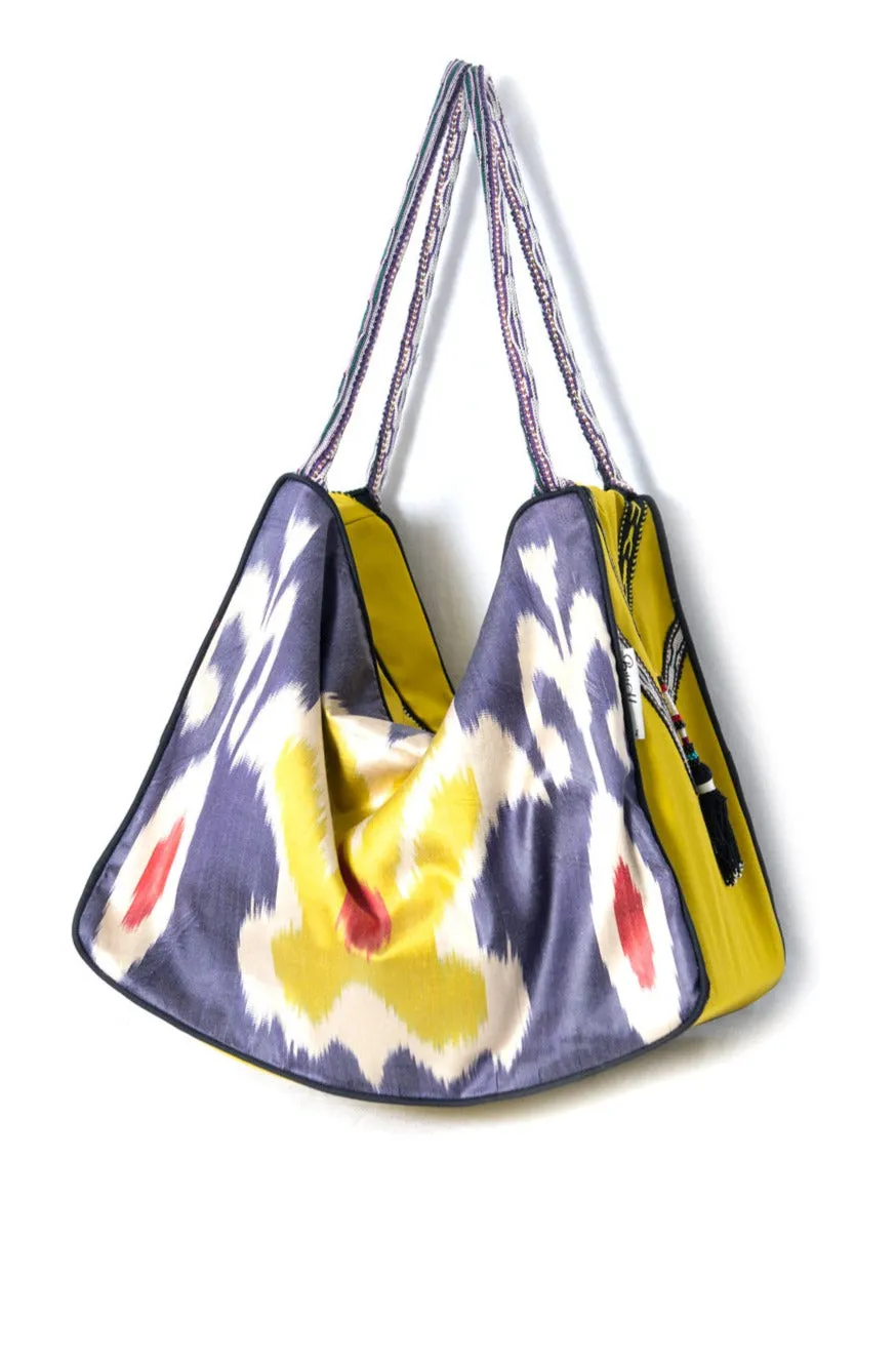 Silk Ikat Hobo Bag