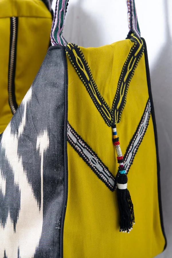 Silk Ikat Hobo Bag
