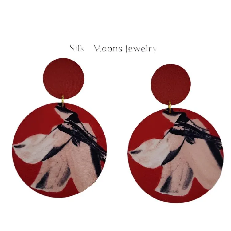 Silky Moons - Supermoon Dangle Large Earrings
