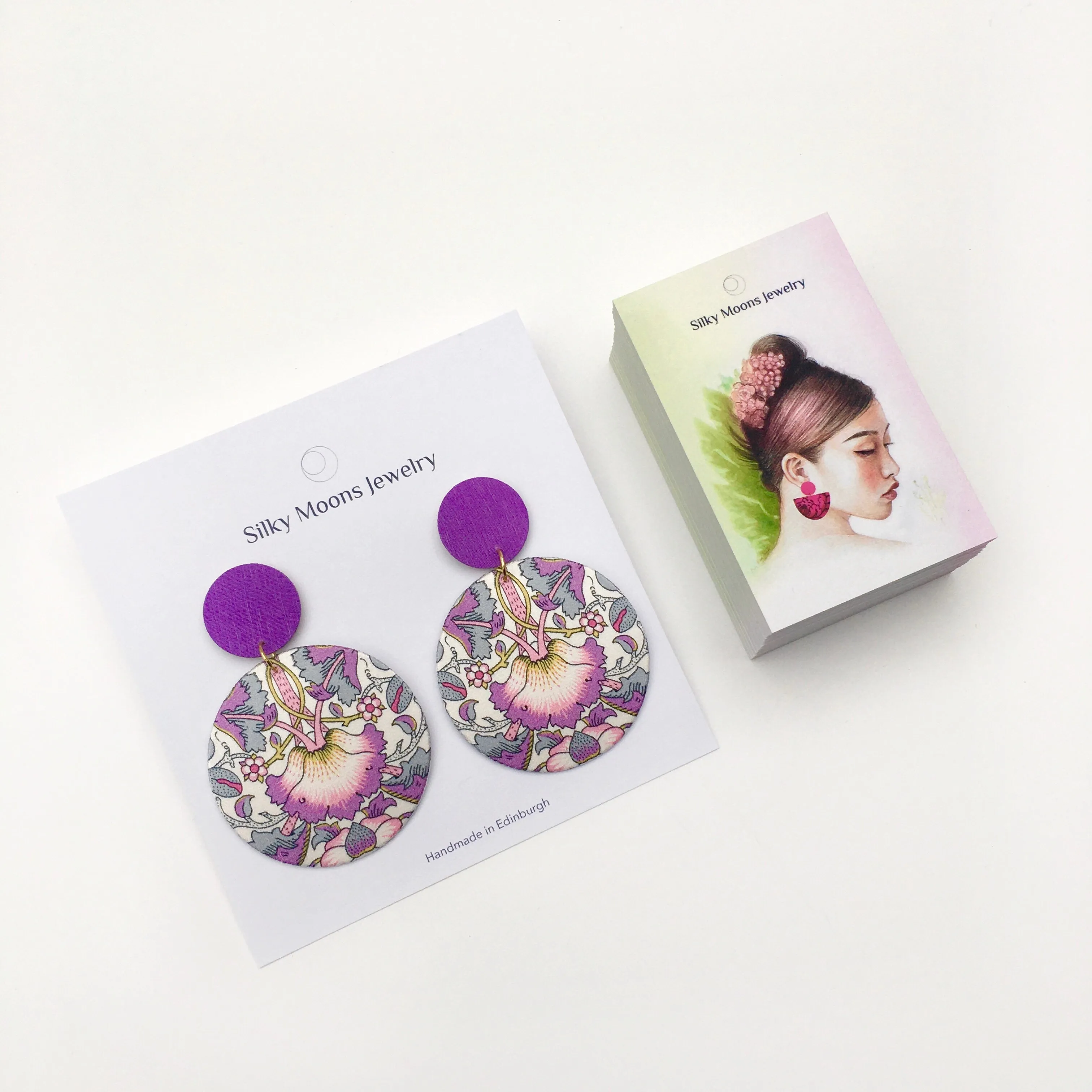 Silky Moons - Supermoon Dangle Large Earrings