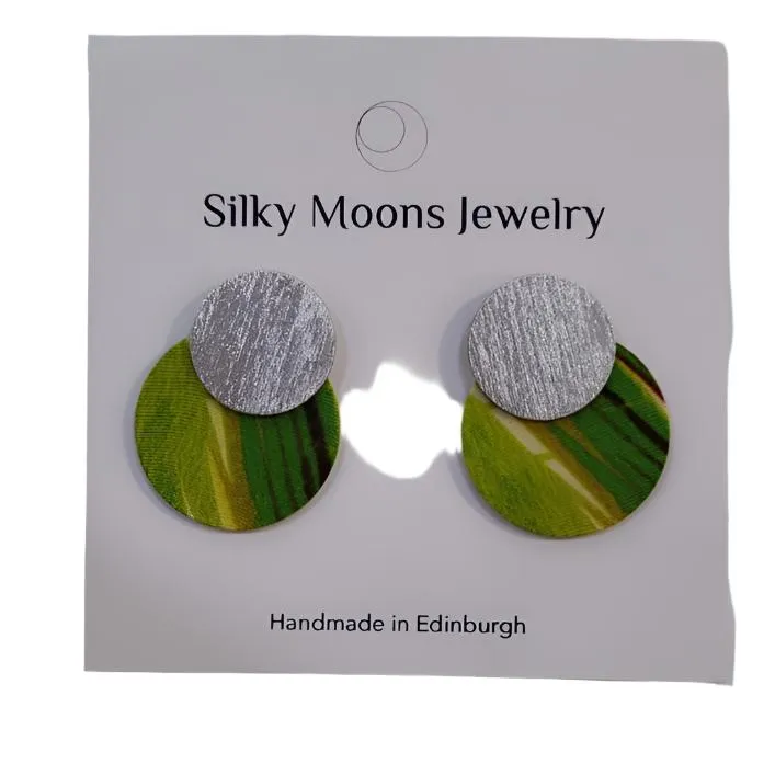 Silky Moons - Two Moons Stud Earrings