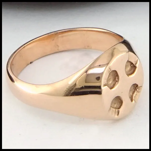 Simple Celtic Cross Ring in Gold