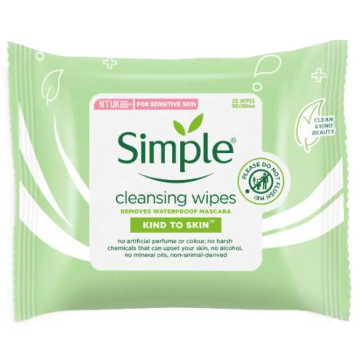 Simple Cleansing Facial Wipes 25Wipes