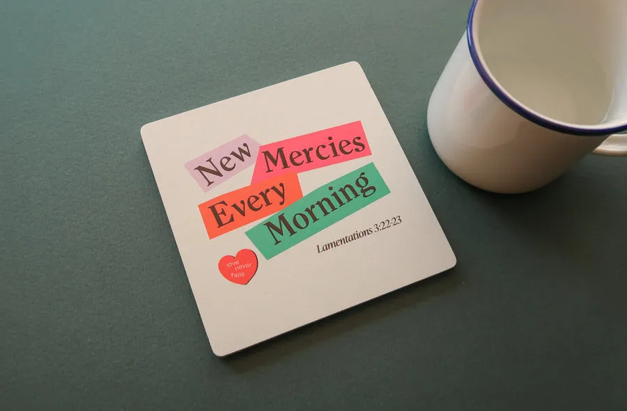 (Simple Geometry) New Mercies Every Morning {Coasters}