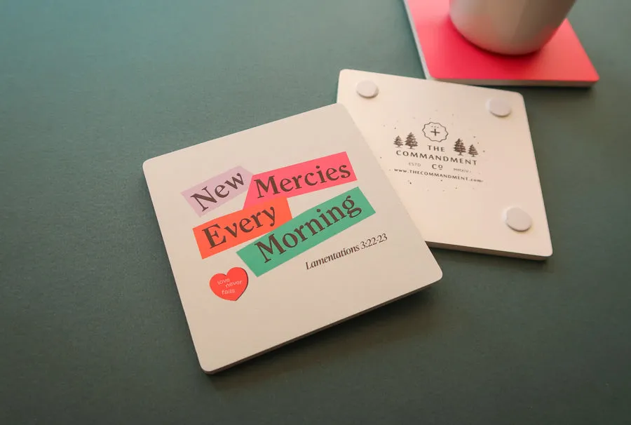 (Simple Geometry) New Mercies Every Morning {Coasters}