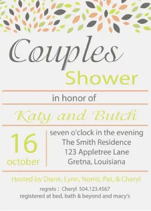 SIMPLE LEAVES CUSTOM INVITATION
