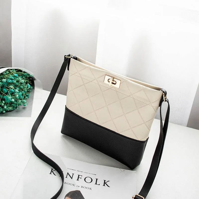 Simple Lock Women's Bag Shoulder Messenger