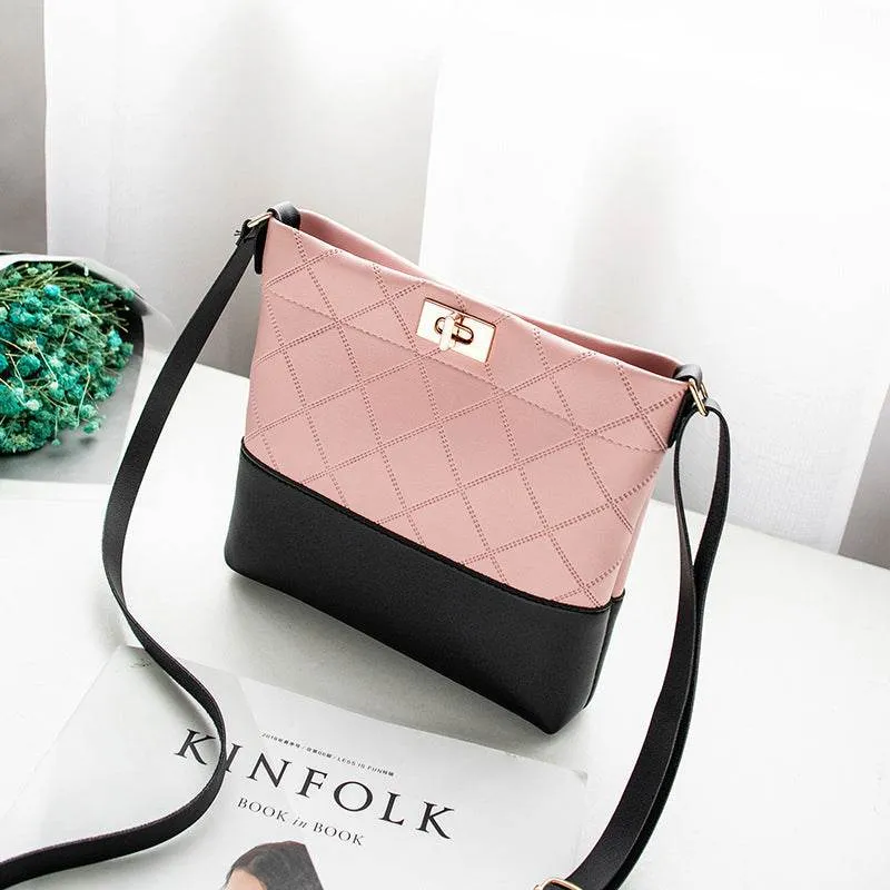 Simple Lock Women's Bag Shoulder Messenger