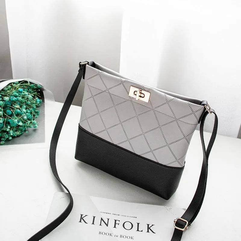 Simple Lock Women's Bag Shoulder Messenger