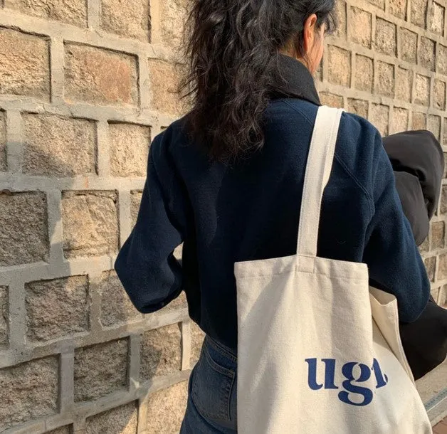 simple logo canvas tote