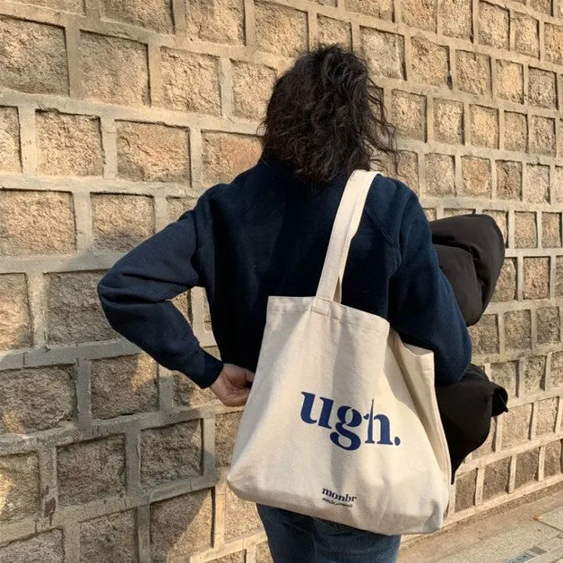 simple logo canvas tote