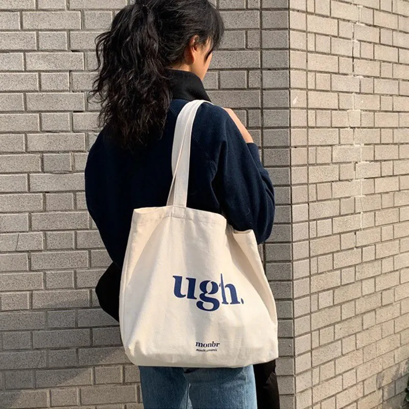 simple logo canvas tote