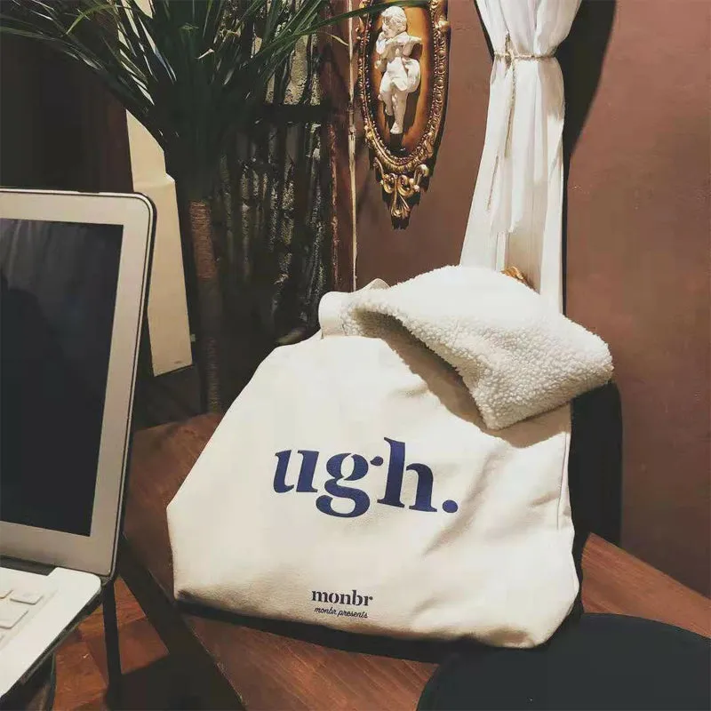 simple logo canvas tote