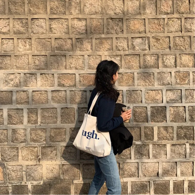 simple logo canvas tote