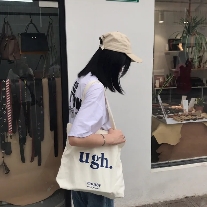 simple logo canvas tote