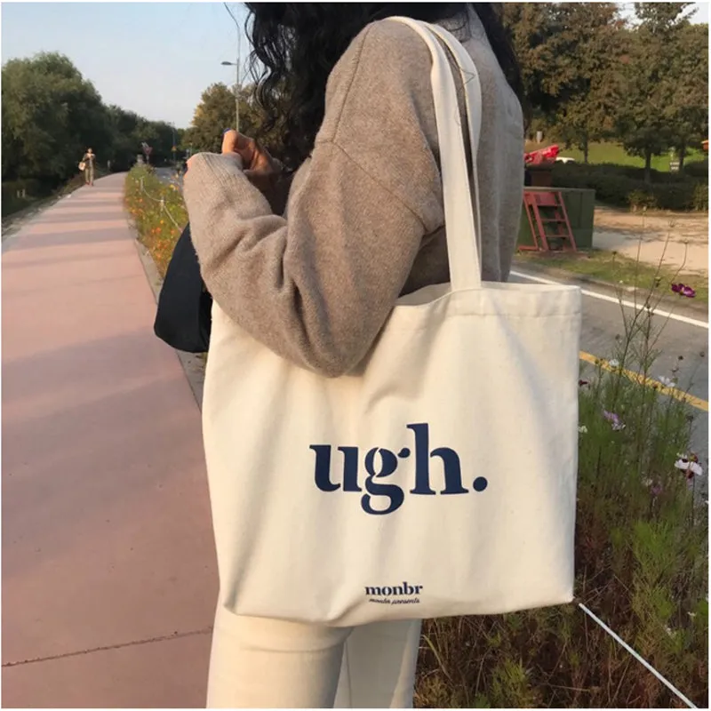 simple logo canvas tote