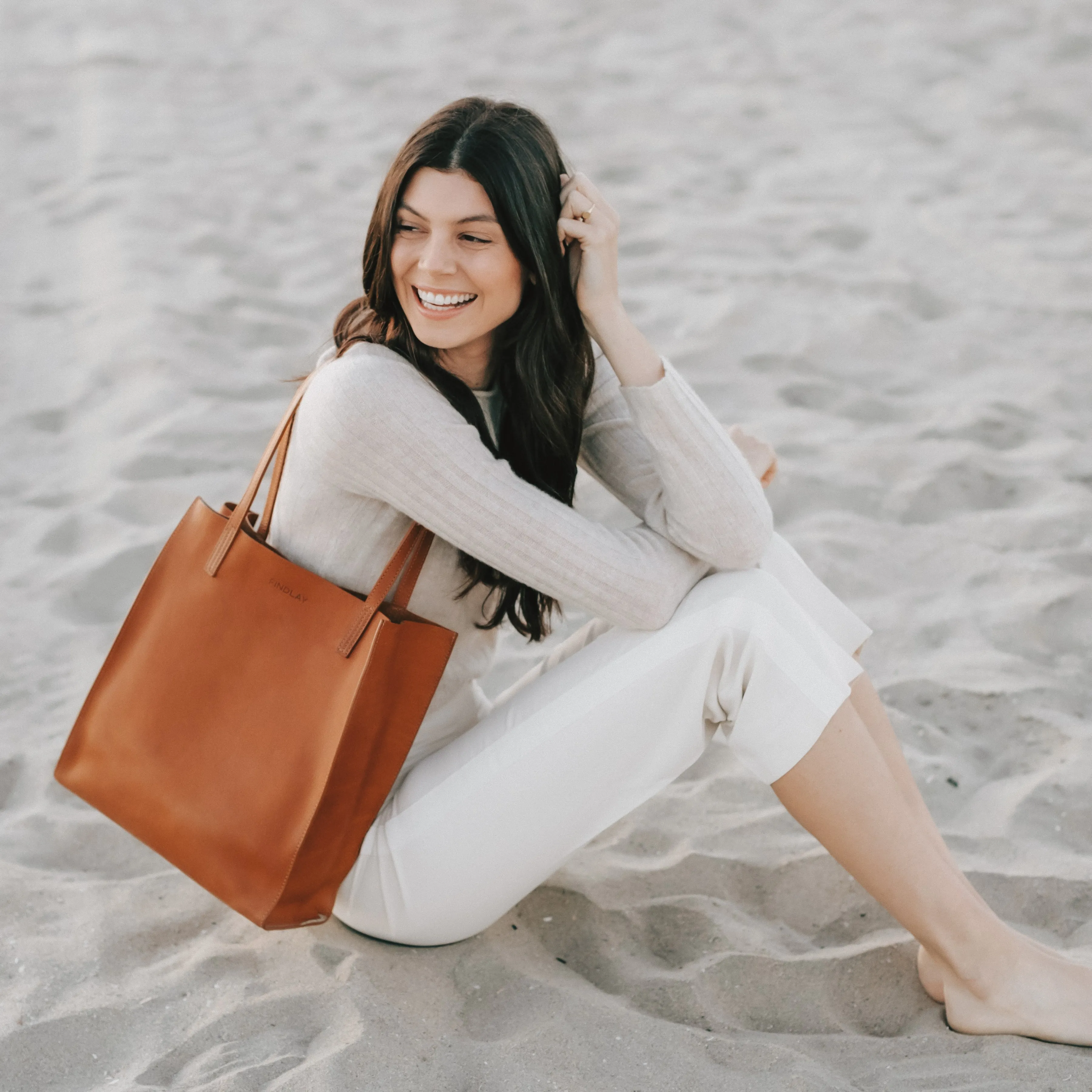 Simple Mag Tote, Camel
