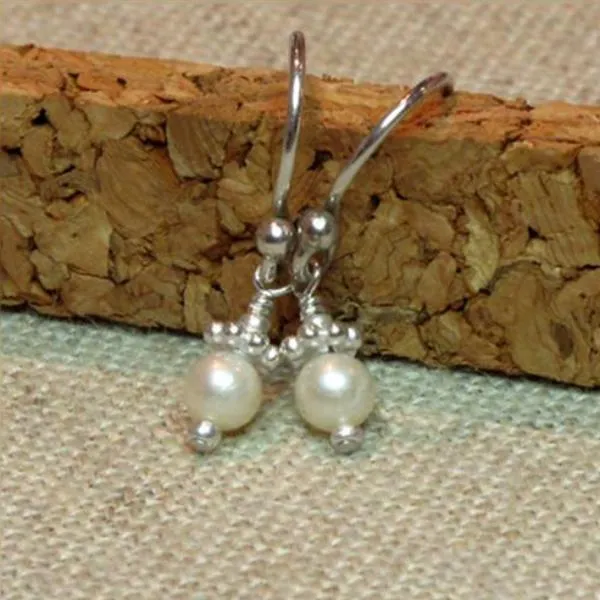 Simple Pearl Drop Earrings