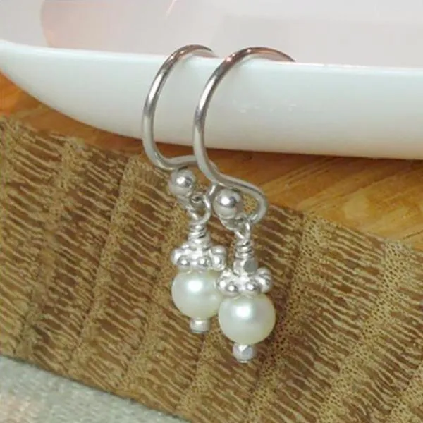 Simple Pearl Drop Earrings