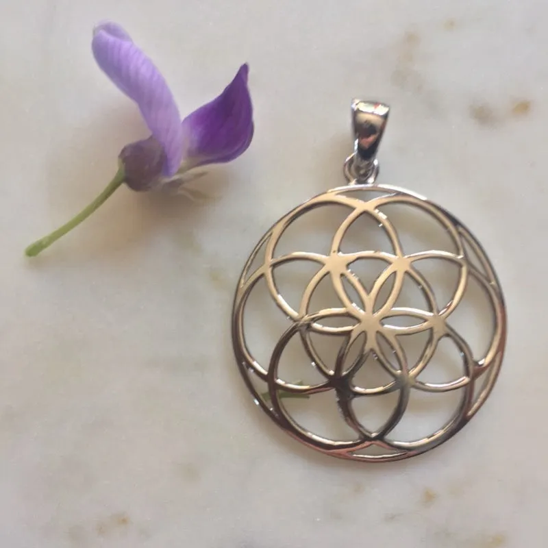 Simple Seed of Life Sterling Silver Pendant