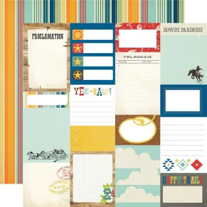Simple Stories 12x12 [Collection ] - Howdy - Journal Elements