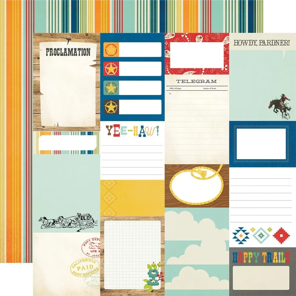 Simple Stories 12x12 [Collection ] - Howdy - Journal Elements