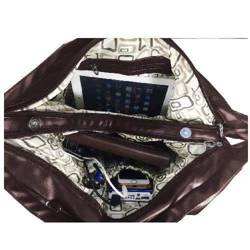 Smart Girl's Shoulder Bag (Dark Brown)
