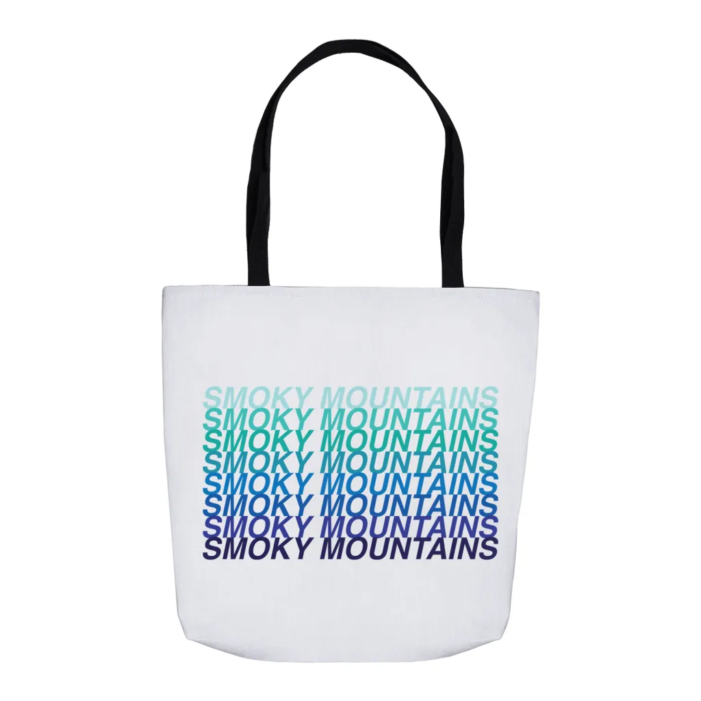 Smoky Mountains Blue Ombre Tote Bag