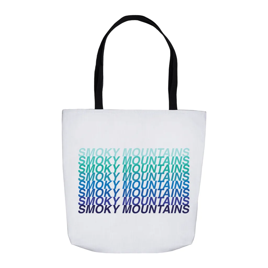 Smoky Mountains Blue Ombre Tote Bag