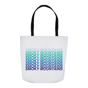 Smoky Mountains Blue Ombre Tote Bag