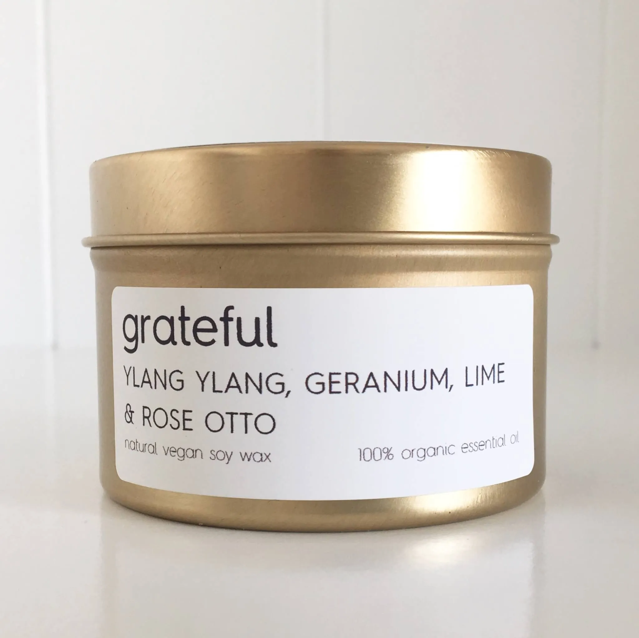Soy Wax Travel Candle - Grateful