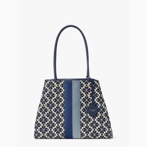Spade Flower Jacquard Stripe Everything Large Tote
