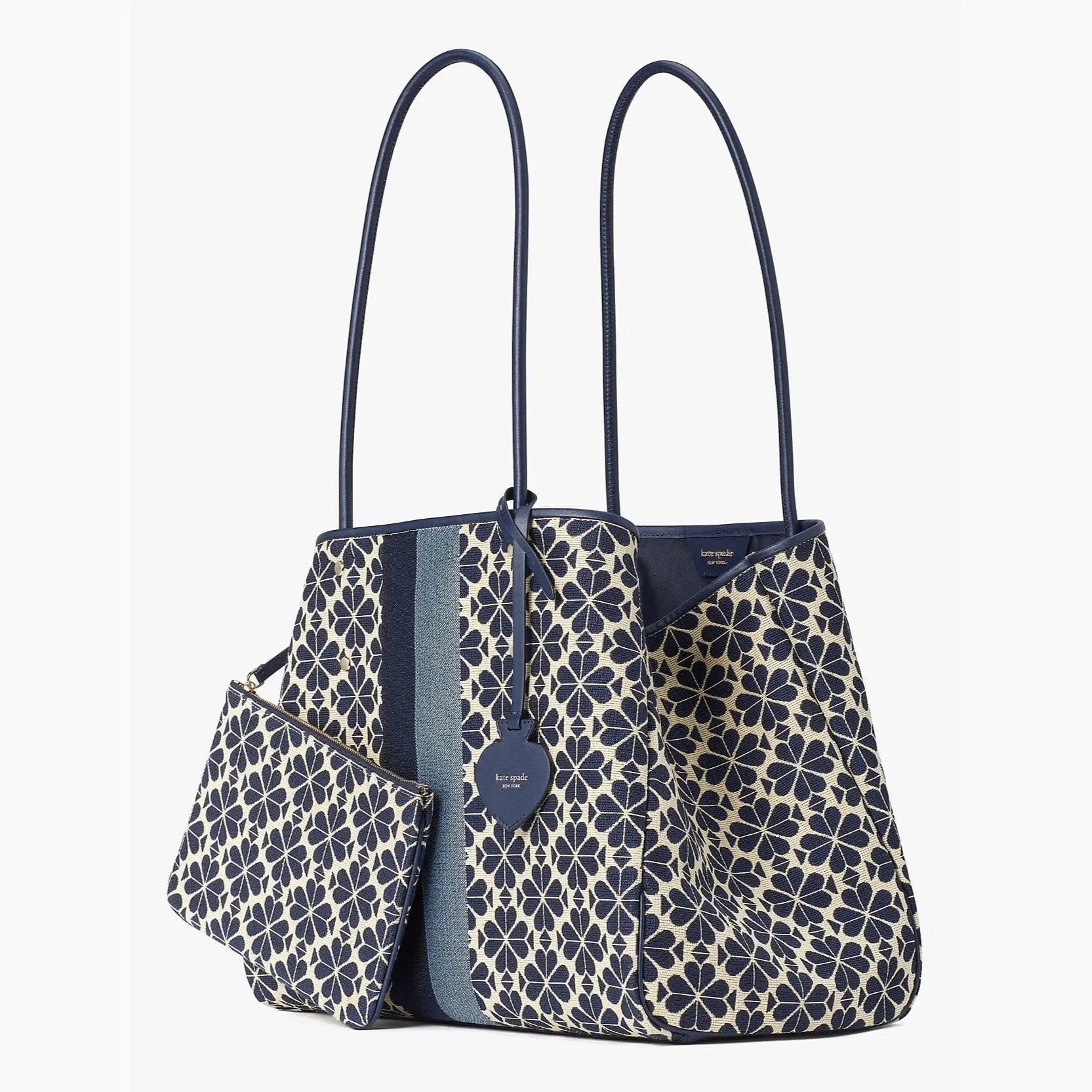 Spade Flower Jacquard Stripe Everything Large Tote
