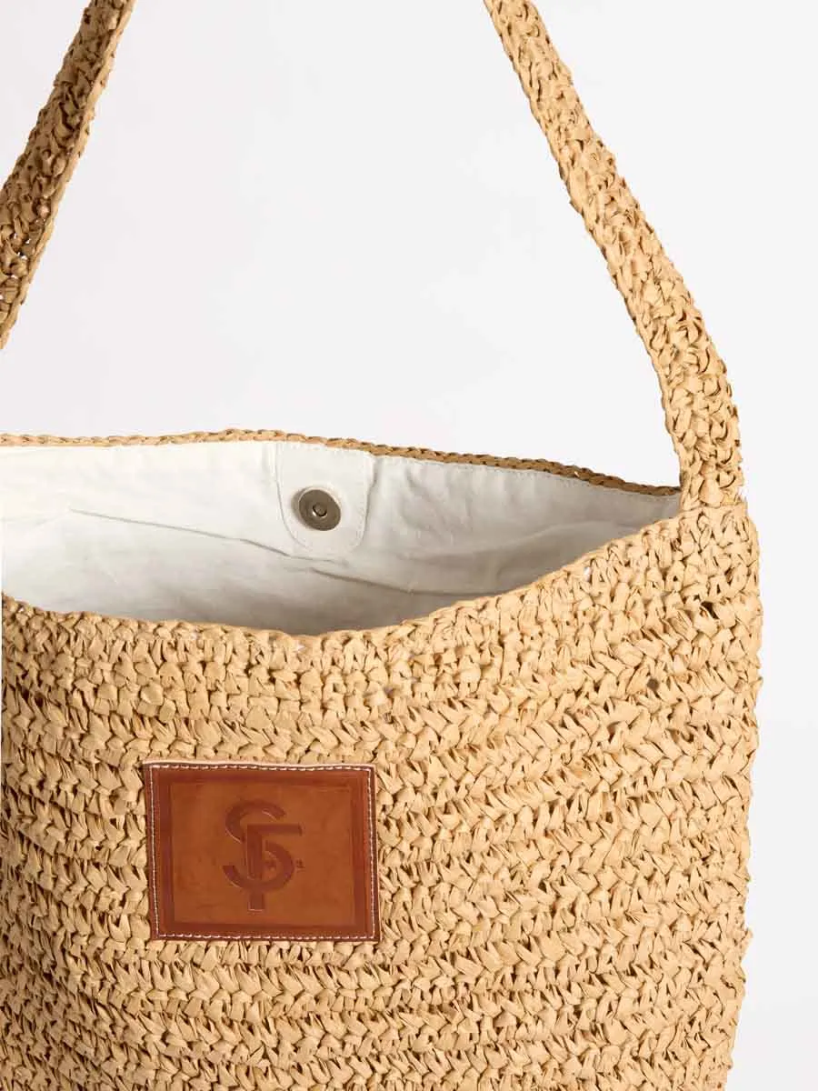Spring Festival Tube Tote Bag in Natural