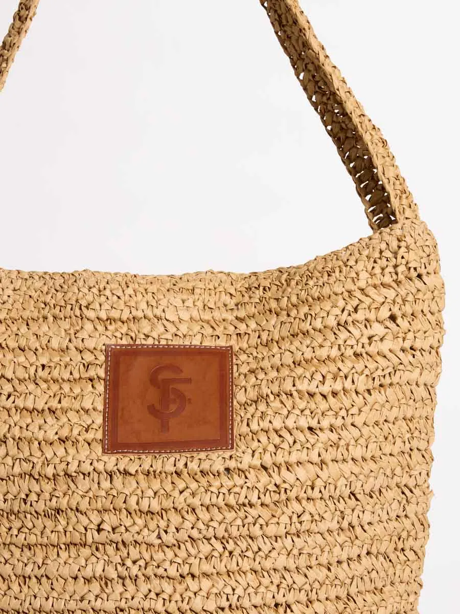 Spring Festival Tube Tote Bag in Natural