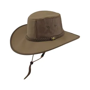 Statesman Sea Breeze 4 Part Canvas Hat Brown