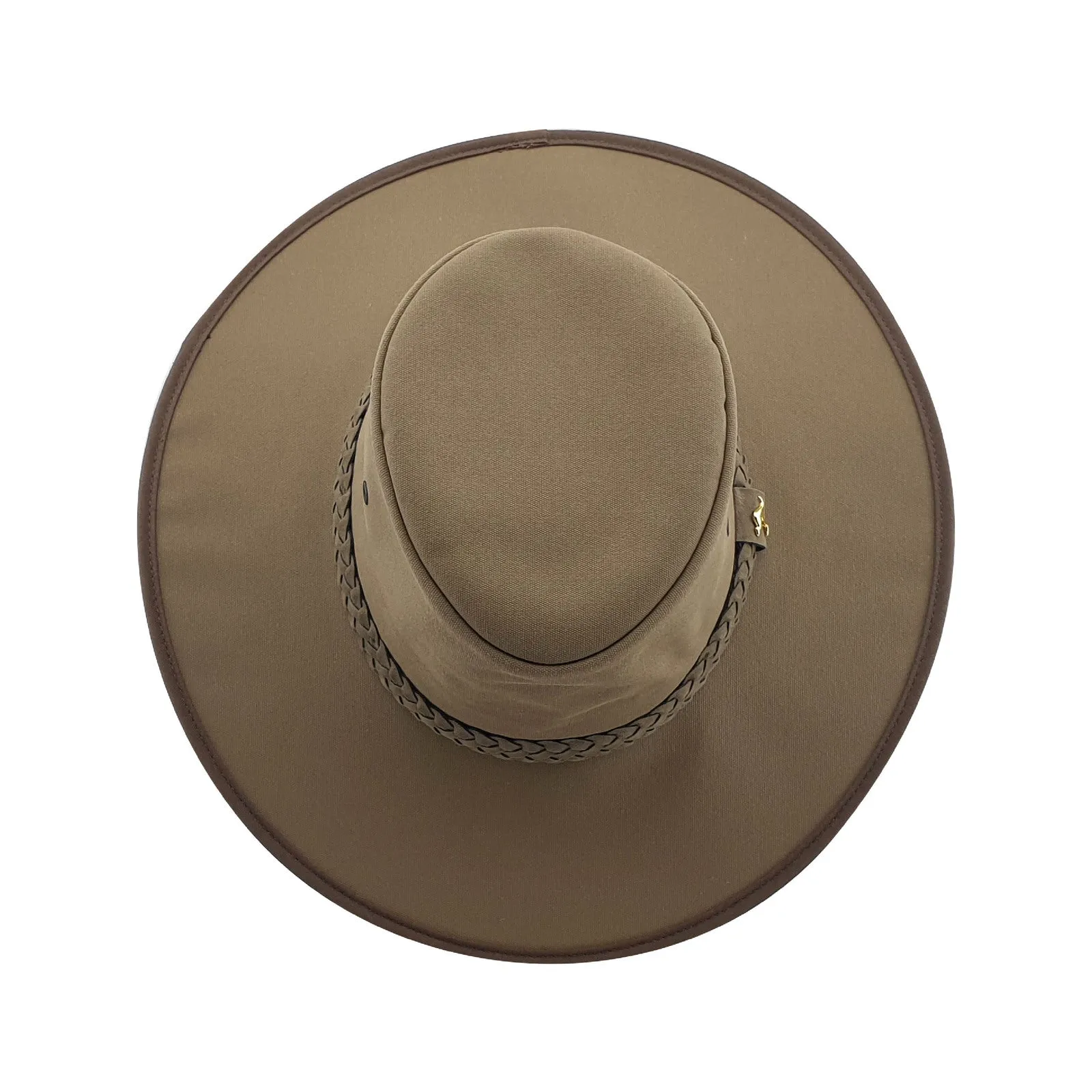 Statesman Sea Breeze 4 Part Canvas Hat Brown