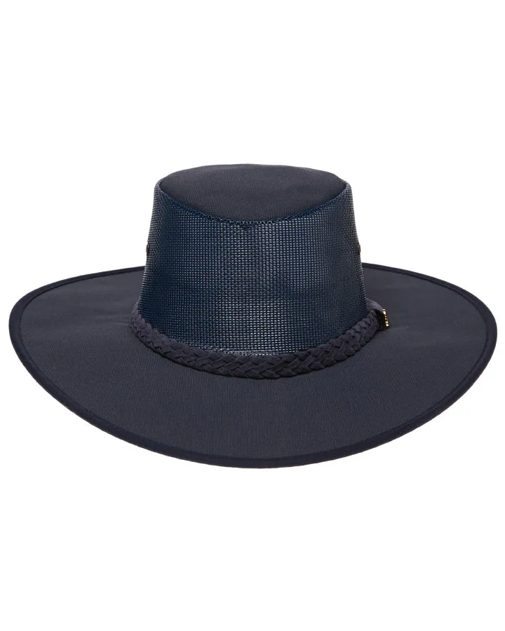 Statesman Sea Breeze Mesh Canvas Hat Navy