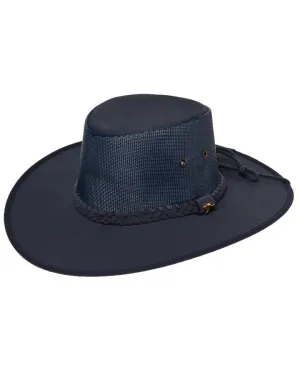 Statesman Sea Breeze Mesh Canvas Hat Navy