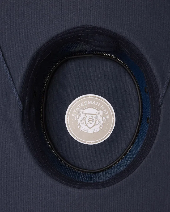 Statesman Sea Breeze Mesh Canvas Hat Navy