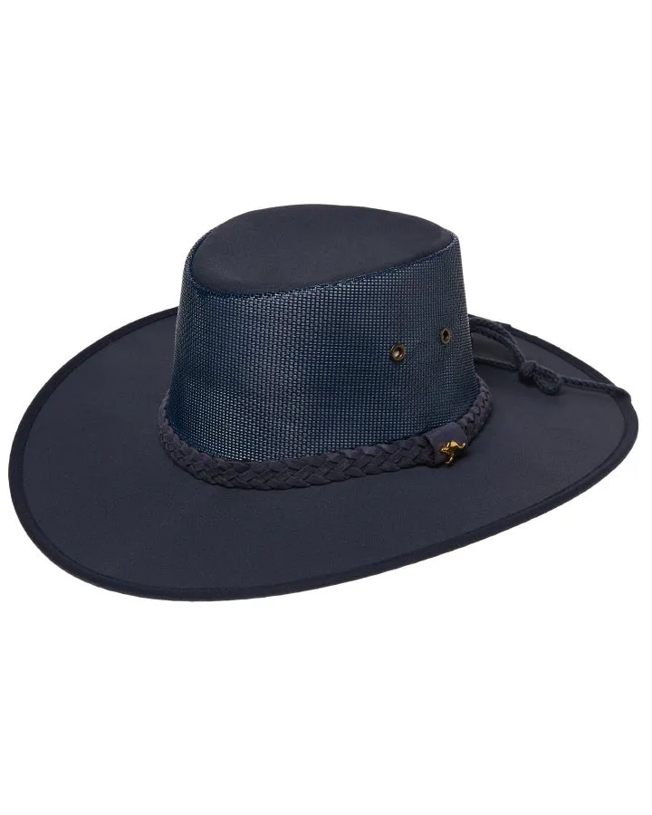 Statesman Sea Breeze Mesh Canvas Hat Navy
