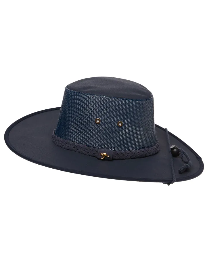Statesman Sea Breeze Mesh Canvas Hat Navy