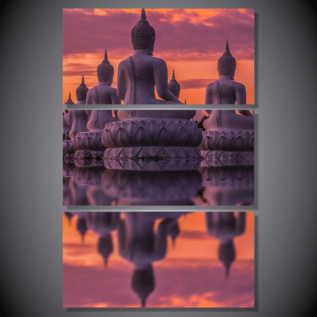 Statue Sunset Canvas