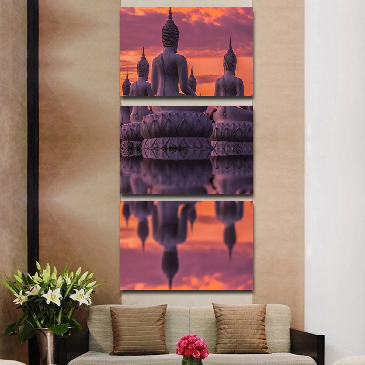 Statue Sunset Canvas
