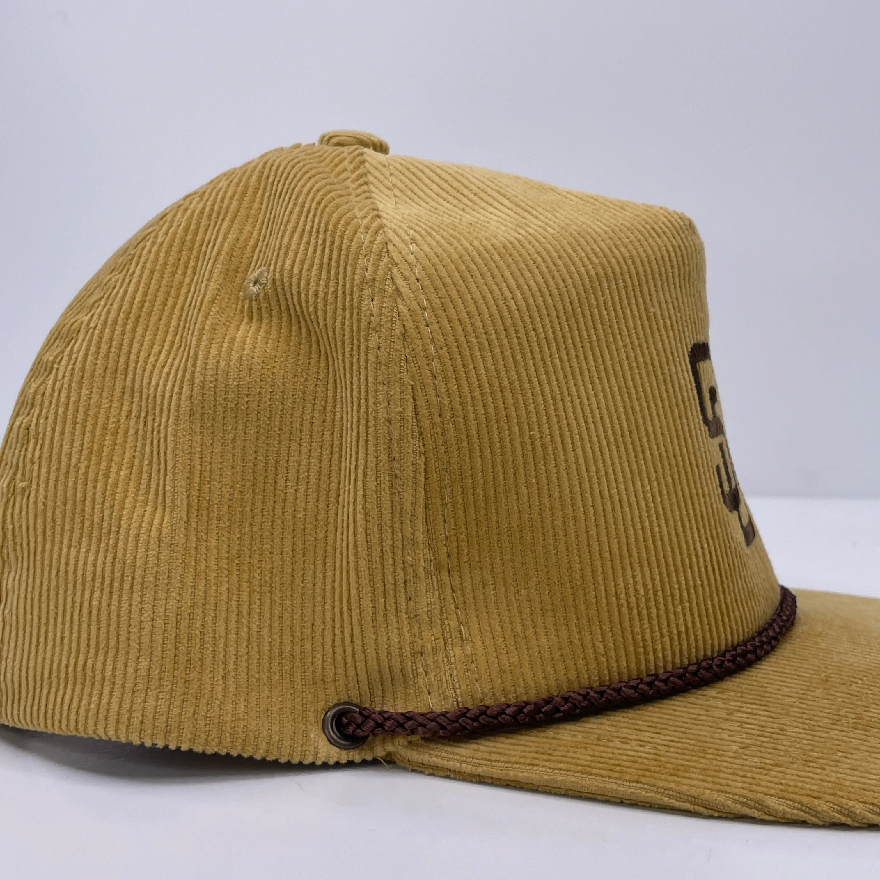 Steely Dan San Diego Padres Custom Embroidered Corduroy, yellow/brown rope hat, snapback ￼