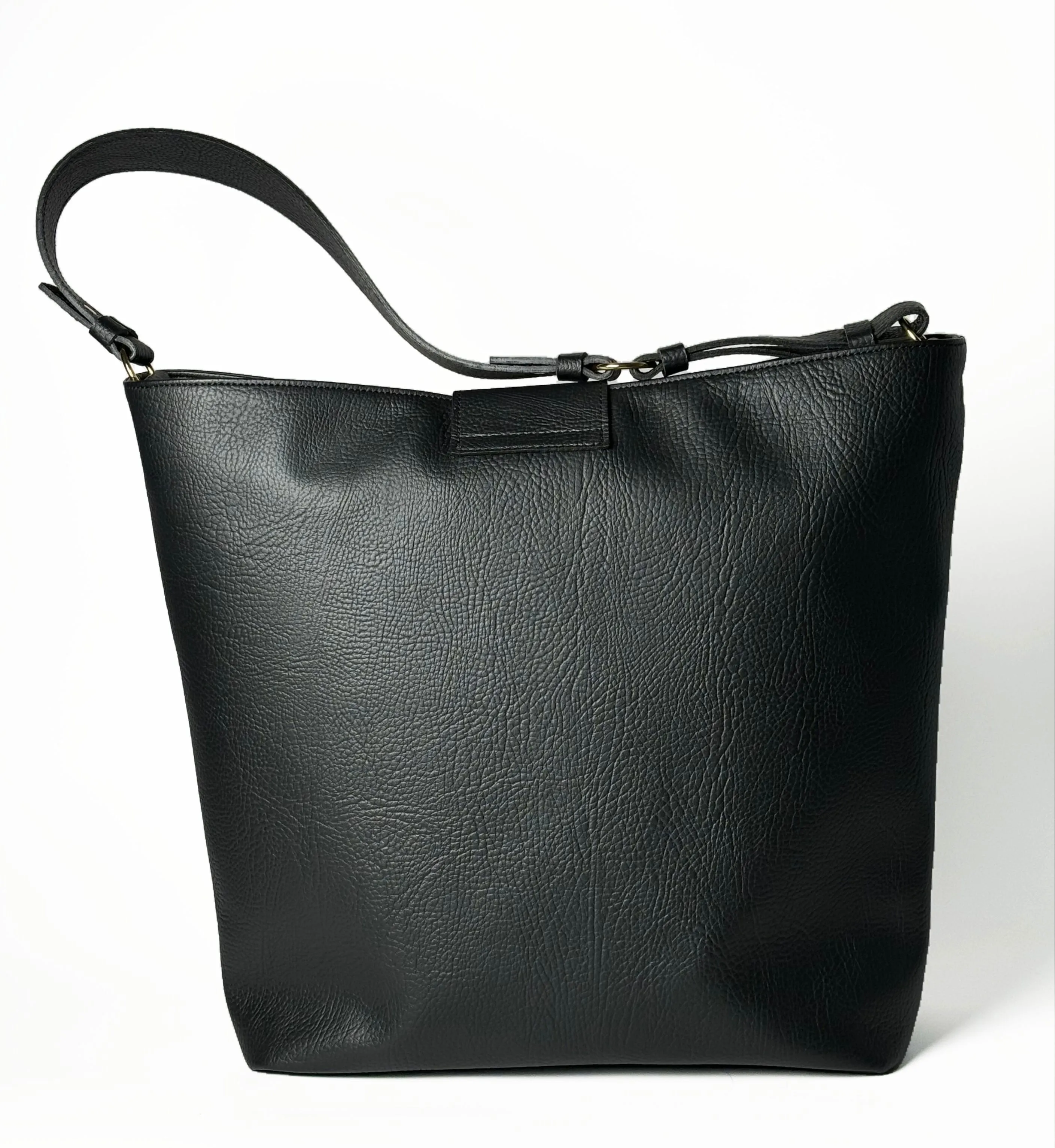 Stella Apple Leather Tote Bag | Black