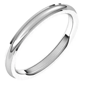 Sterling Silver 2.5 mm Comfort Fit Edge Band Size 6.5