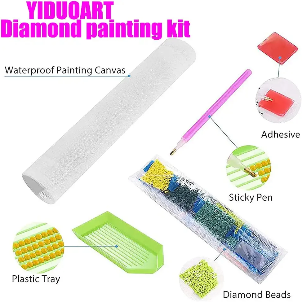 Stitch Diamond Painting Kits for Adults and Kids Canvas size : 12 x 16 inch 5D DIY Diamond Art Kits Round Full Drill Paint with Diamonds Crystal Rhinestone Cross Stitch