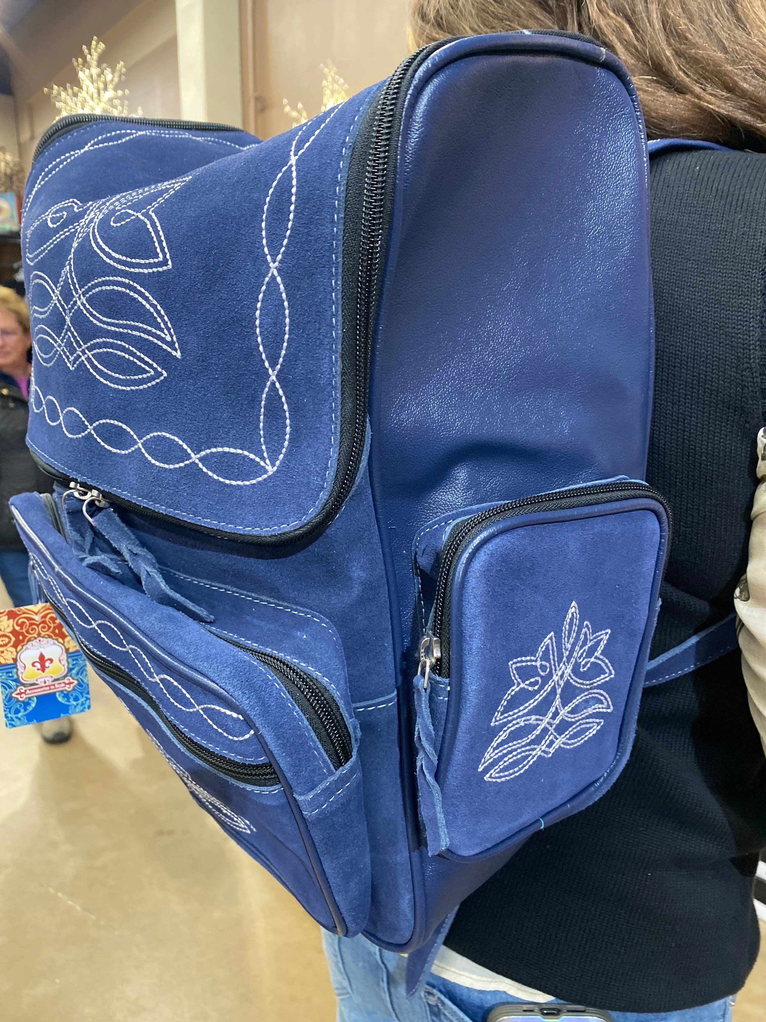 Suede Leather Backpack